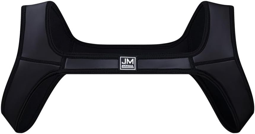 JOCKMAIL Men’s Neoprene Harness with Elastic Shoulder Straps – Muscle Chest Harness