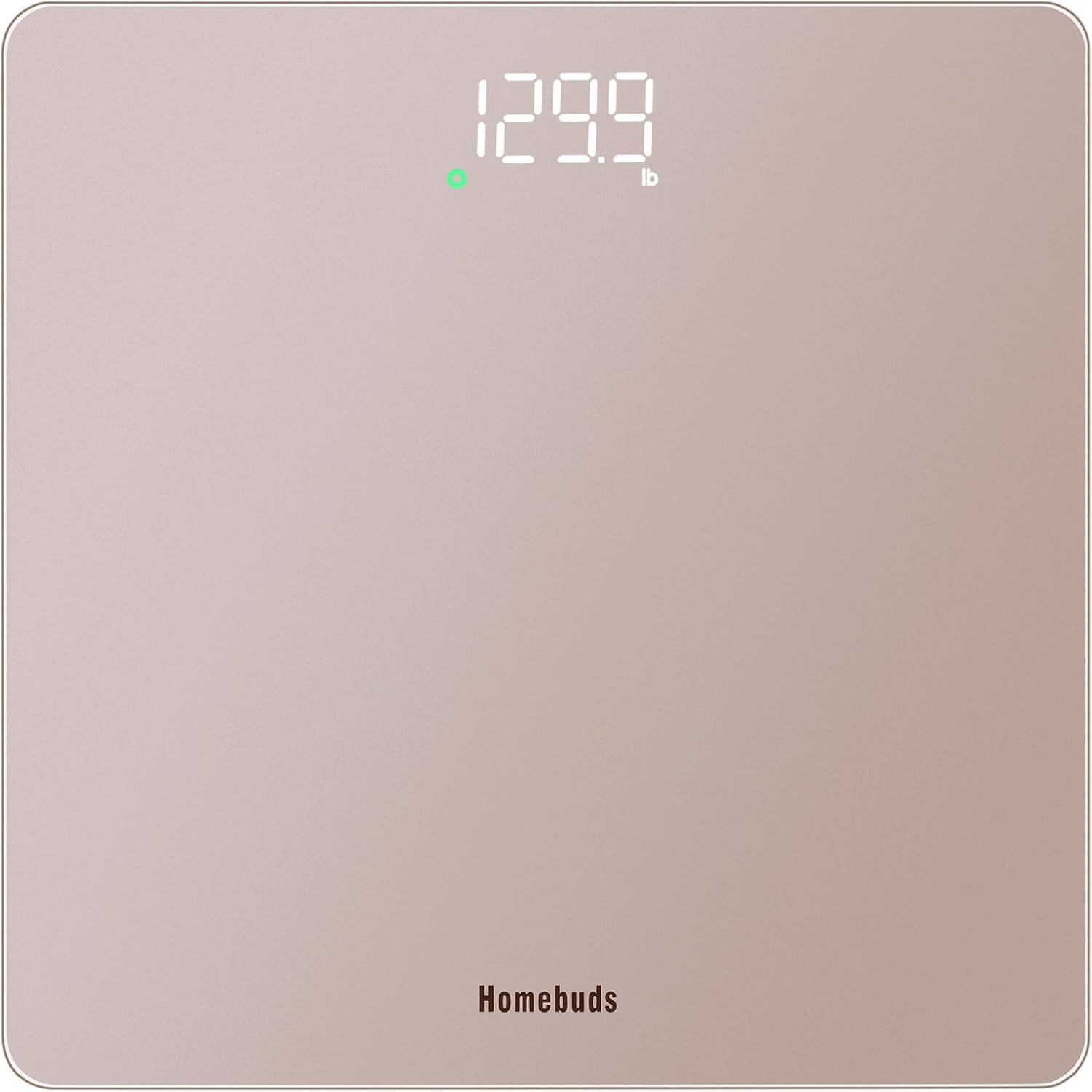 Homebuds Bathroom Scale for Body Weight, Precision 0.1lb by Our Professional Factory Since 2001, Weight Scale Step-On and White LED for Easy to View, 3*AAA Included, 400lb/182kg, Rose Gold