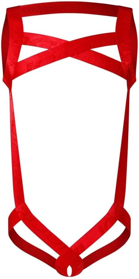 JOCKMAIL Men’s Harness Jockstrap Leotard Seamless Sexy Underwear Bodysuit One-Piece Jumpsuit Suspender Jockstrap