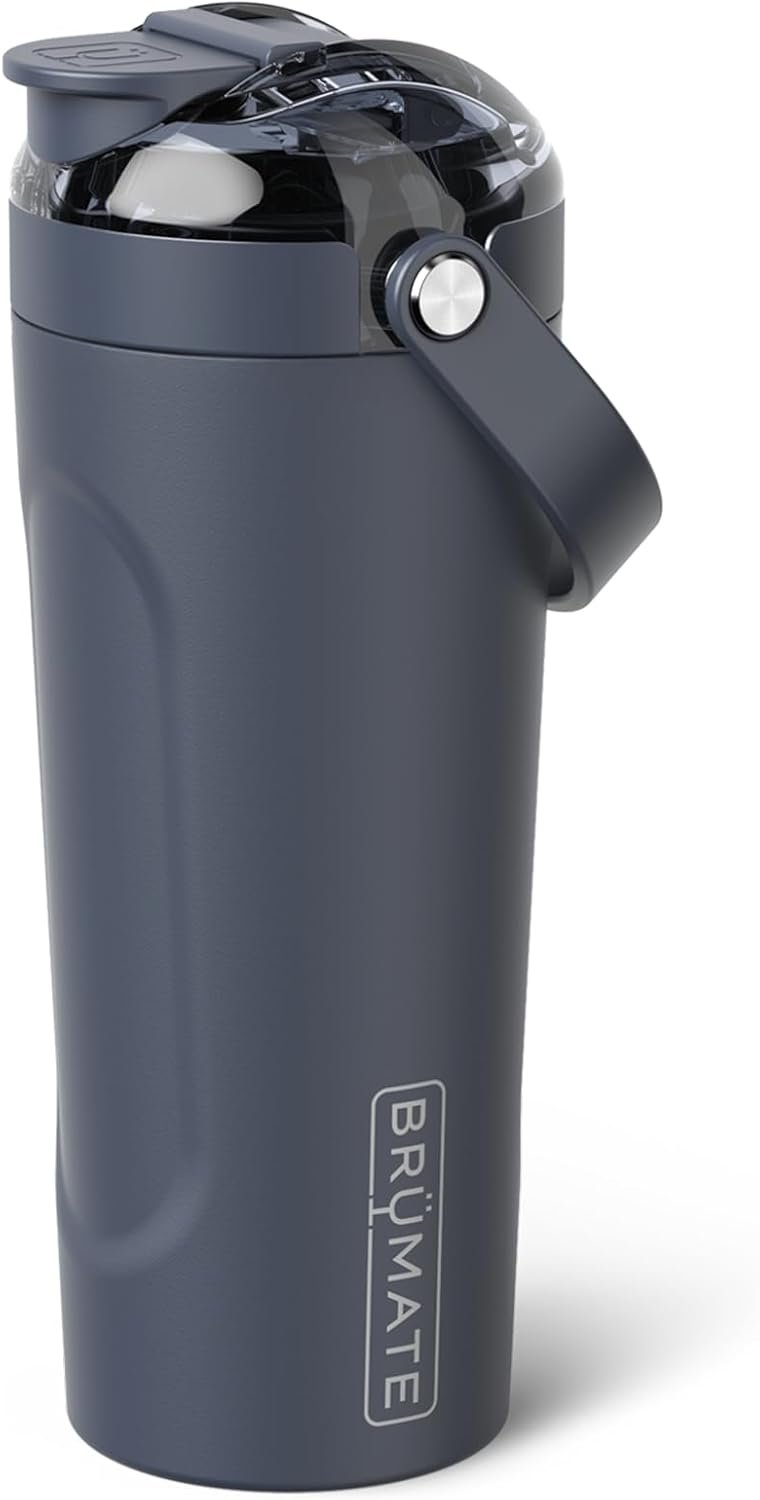 BrüMate MultiShaker Blender Shaker Bottle | 100% Leakproof Insulated Stainless Steel | Pre Workout and Protein Shaker Bottle for the Gym | 25oz (Nightfall Blue)