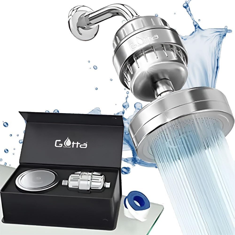 Shower Head an 20 Stage Shower Filter Combo Filtered Showerhead with Water Softener Filter Cartridge or Hard Water Remove Chlorine And Harmfun Substances | Improves Skin & Hair