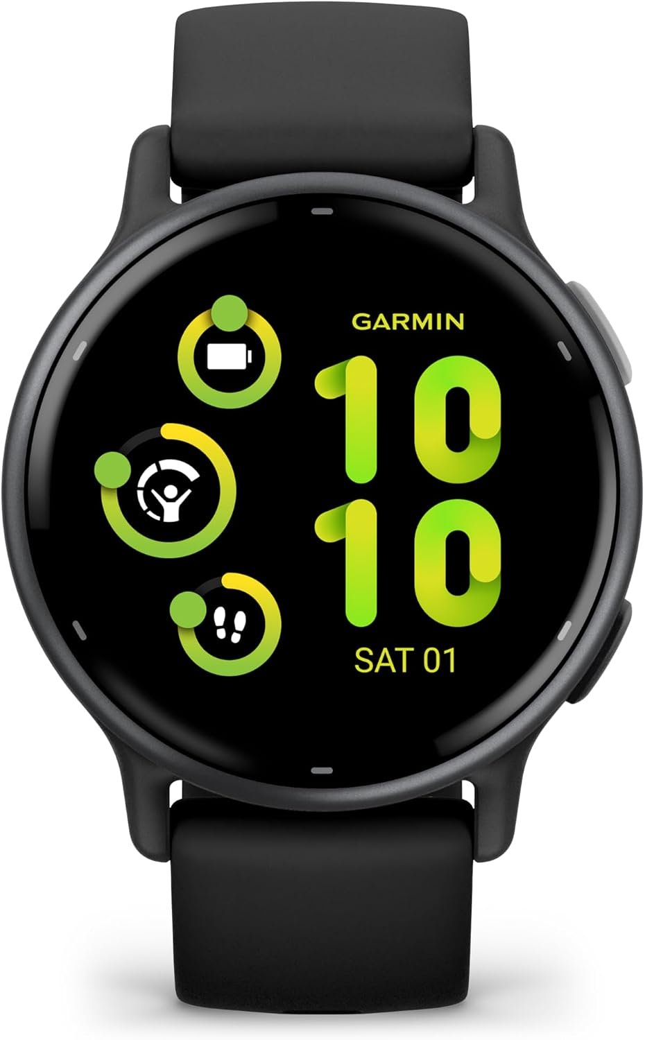 Garmin Vívoactive 5, Health and Fitness GPS Smartwatch, AMOLED Display, Up to 11 Days of Battery, Slate Aluminum Bezel with Black Case and Silicone Band