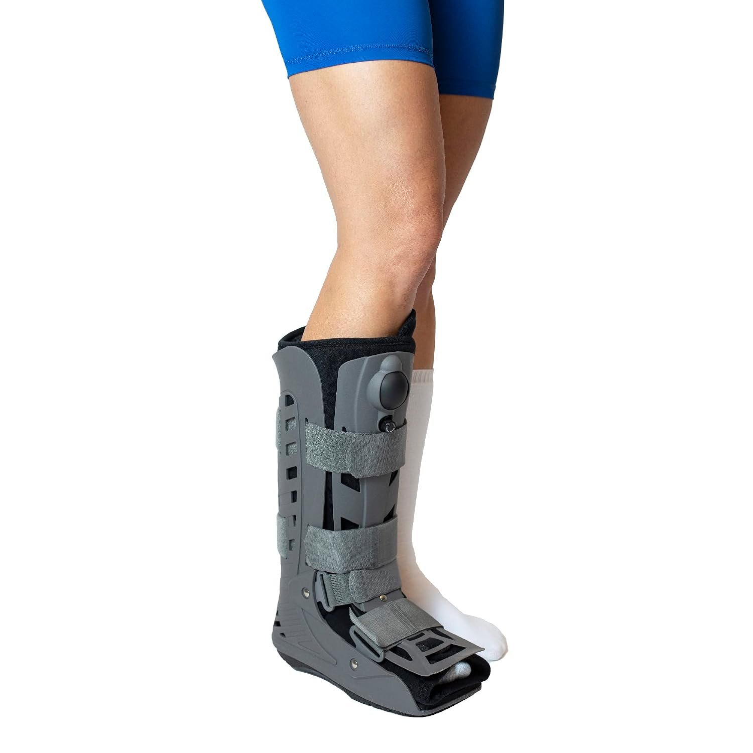 Brace Direct Lightweight Tall Air CAM Walker Boot – Orthopedic Full Shell Walking Boot with Air Compression for Foot and Ankle Fractures, Sprains and Post-Op Recovery Medium – US Shoe Men 8-10 /