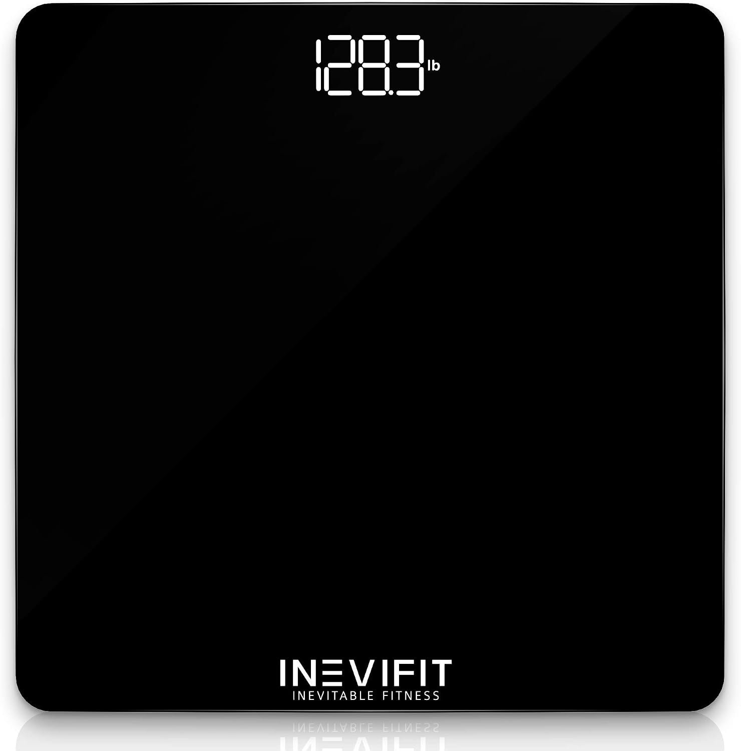 INEVIFIT Bathroom Scale, Highly Accurate Digital Bathroom Body Scale, Measures Weight up to 400 lbs. Includes Batteries
