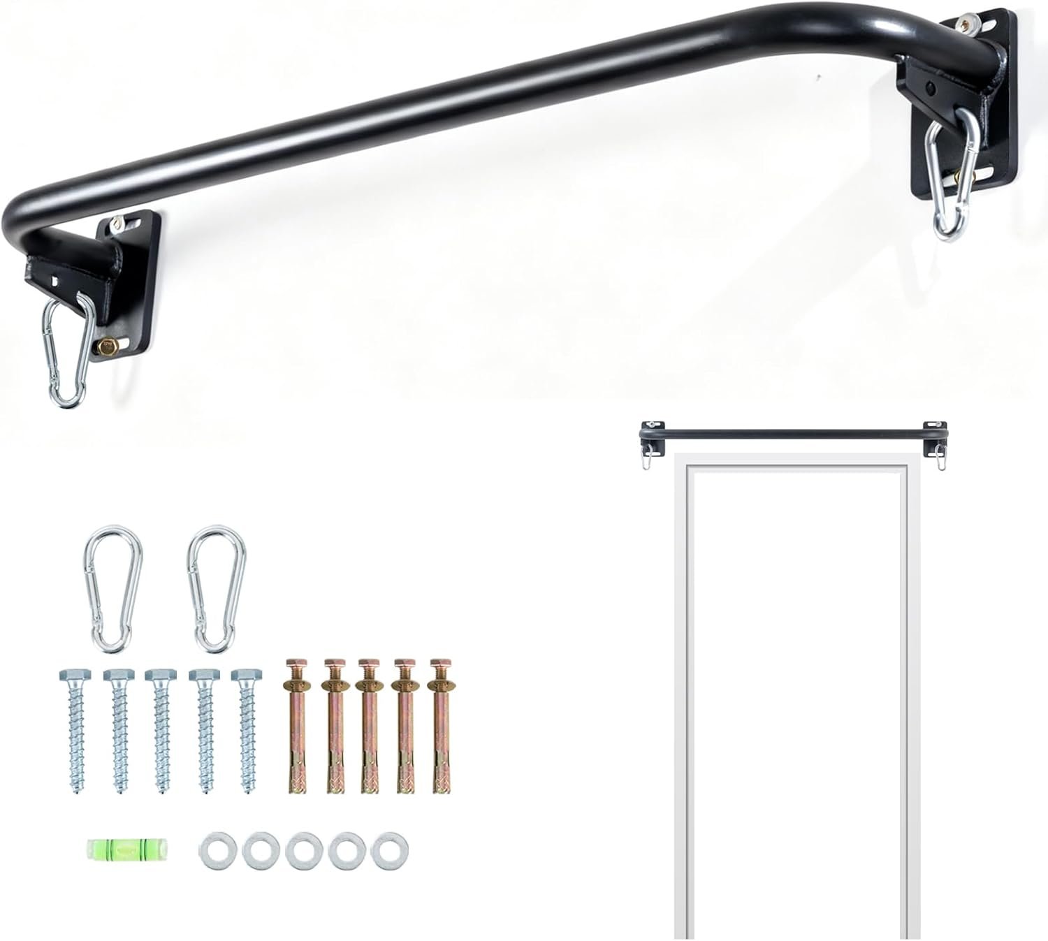 Wall Mounted Pull Up Bar, Door Frame Pull Up Bar for Home Gym, Professional Drill-Required Chin Up Bar for Secure Pullups Training | Pull-Up Bars for Men