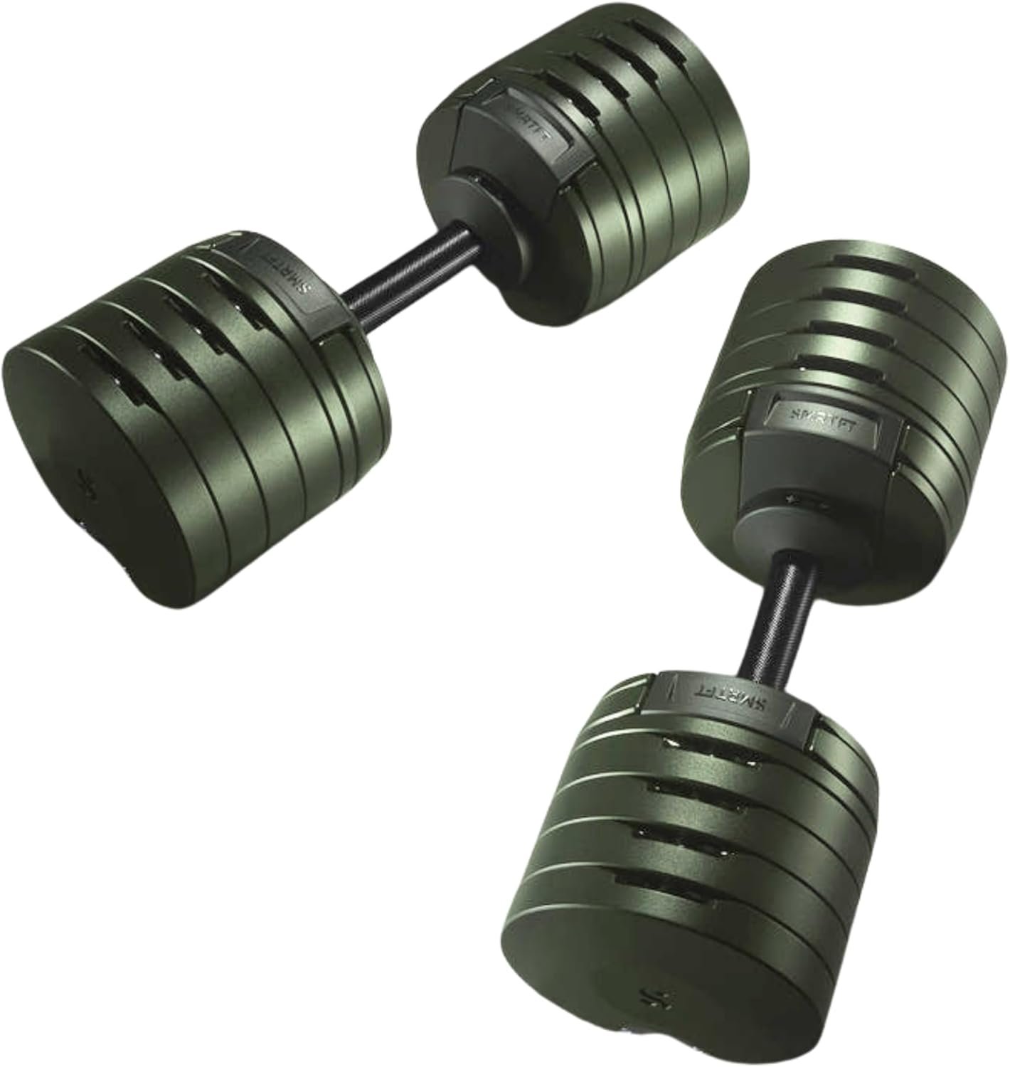 SMRTFT NUOBELL Adjustable Dumbbells 5–100 lb Set | Original NUOBELL | 26 Weights in 1 for Home Gym Strength Training | Steel-Knurled Handle | Space-Saving Dumbbell Set of 2 | 2-Year Warranty