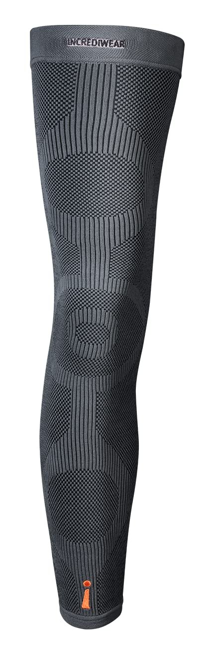 Incrediwear Leg Sleeve – Infrared Full Leg Sleeves for Women and Men Supporting Pain Relief, Swelling, Muscle Recovery, Post-Op, Lymphedema, ACL Recovery (Charcoal, Large)