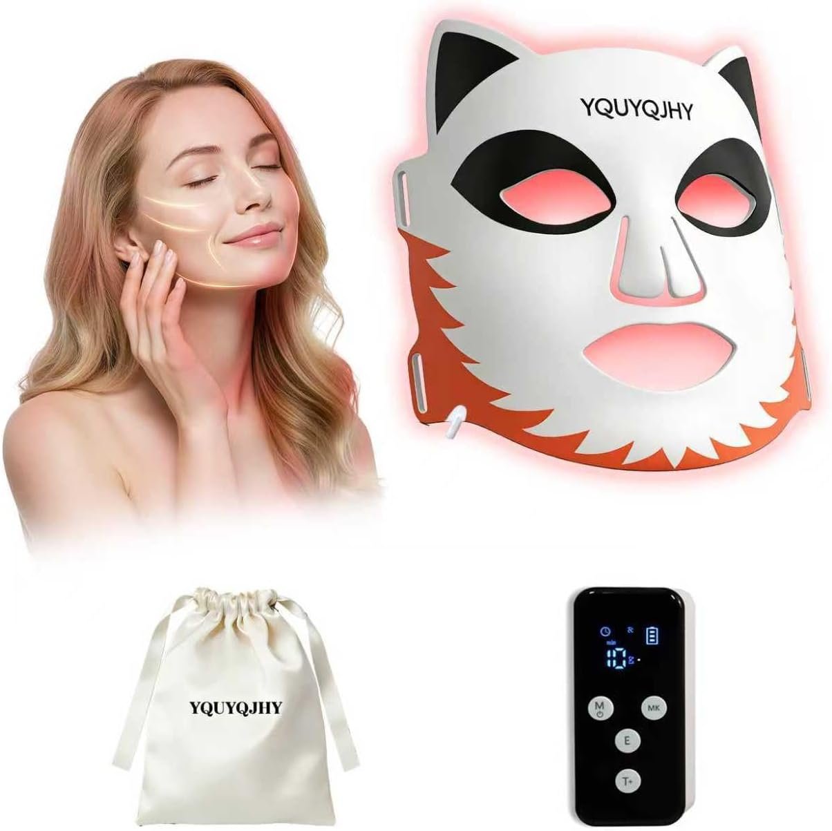 FDA Cleared Red Light Therapy Mask for Face, 276 LEDs 4-Color NIR LED Mask for Anti-Aging & Skin Tightening, Professional Skincare Device with Ice Pack, Luxury Gift for Men & Women