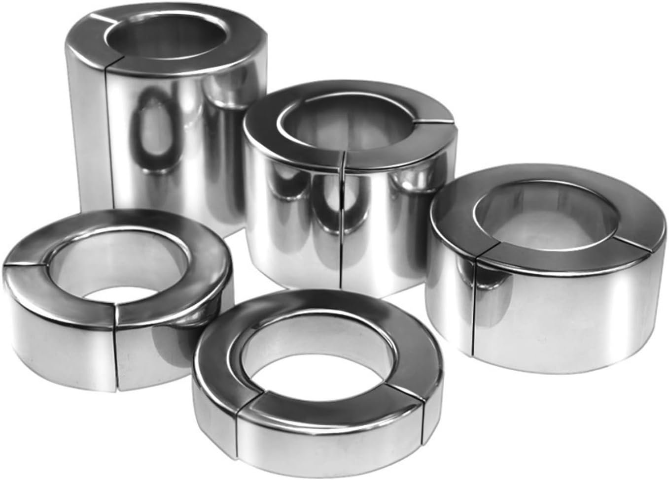 Men’s Metal Stainless Steel Weight Training Ring Detachable Stretching Equipment, 6 Sizes, 1 Piece-ushlF72 (56mm)