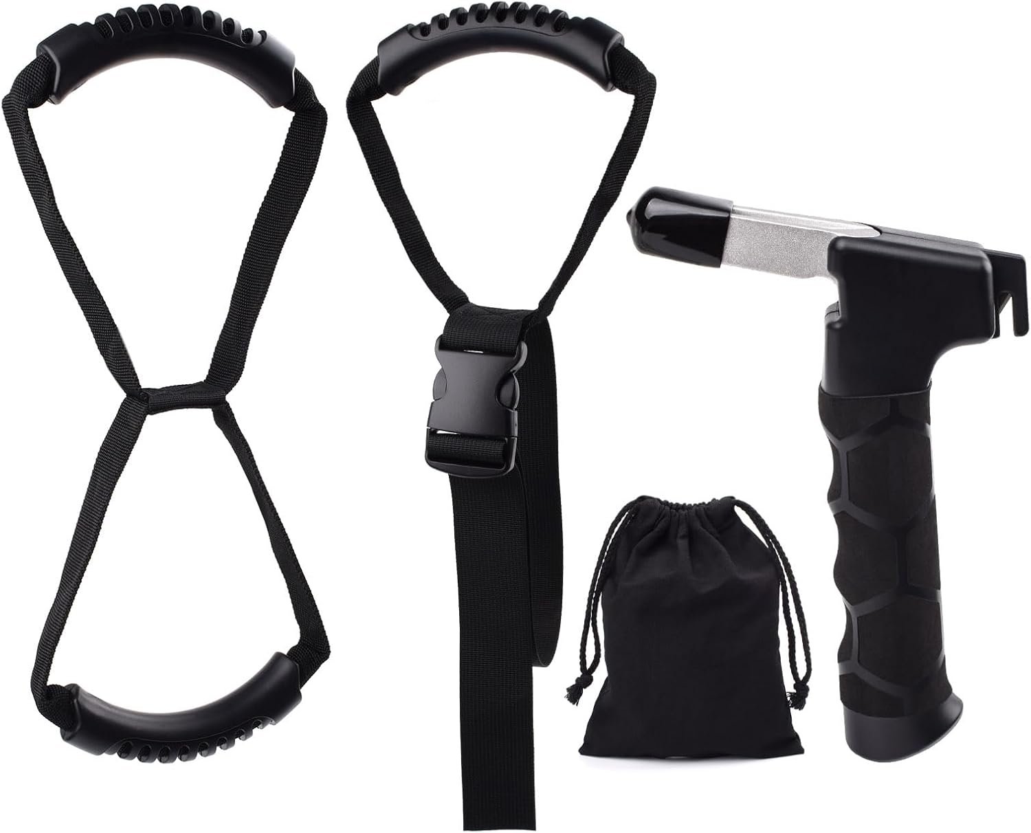 3pcs Mobility Independence Kit: Portable Standing Aid,Car Grab Handle Auto Cane,Adjustable Standing Aid Safety Handle,Liberty Lift Assist Suitable for Elderly, Disabled and Pregnant,Convenient Travel