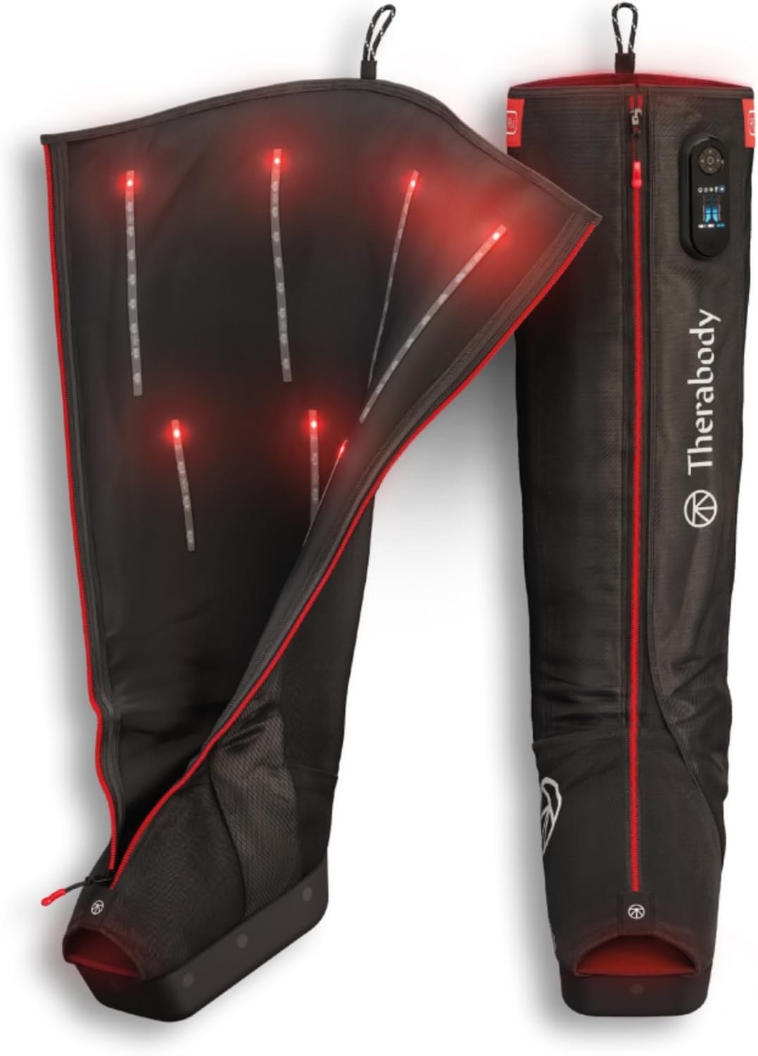 Therabody JetBoots PRO Plus – Wireless Compression Boots with Vibration & Light Therapy – Muscle Recovery, Pneumatic Leg Compression Sleeve to Recover Faster, Relieve Muscle & Joint Pain (Regular)