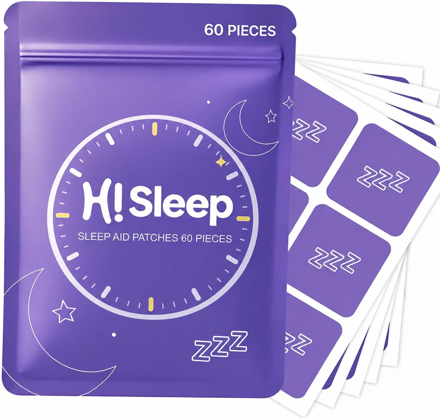Sleep Patches for Adults with Melatonin & Valerian, 60pcs Nighttime Sleep Aid Support for Men & Women, Bedtime Routine Patches for Home & Travel