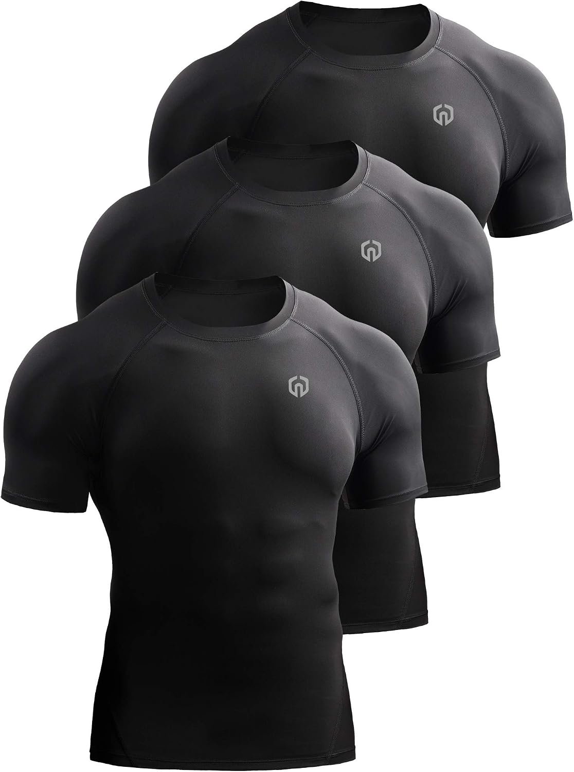 NELEUS Men’s 3 or 4 Pack Workout Athletic Compression Shirts