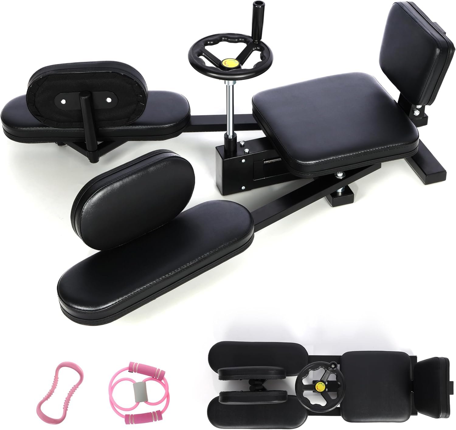 EVERYAMTE Leg Stretcher, Heavy Duty Steel Split Machine for Flexibility Training, 300LBS Leg Stretch Machine, Durable and Easy to Install Home Stretching Equipment, Improve Flexibilit