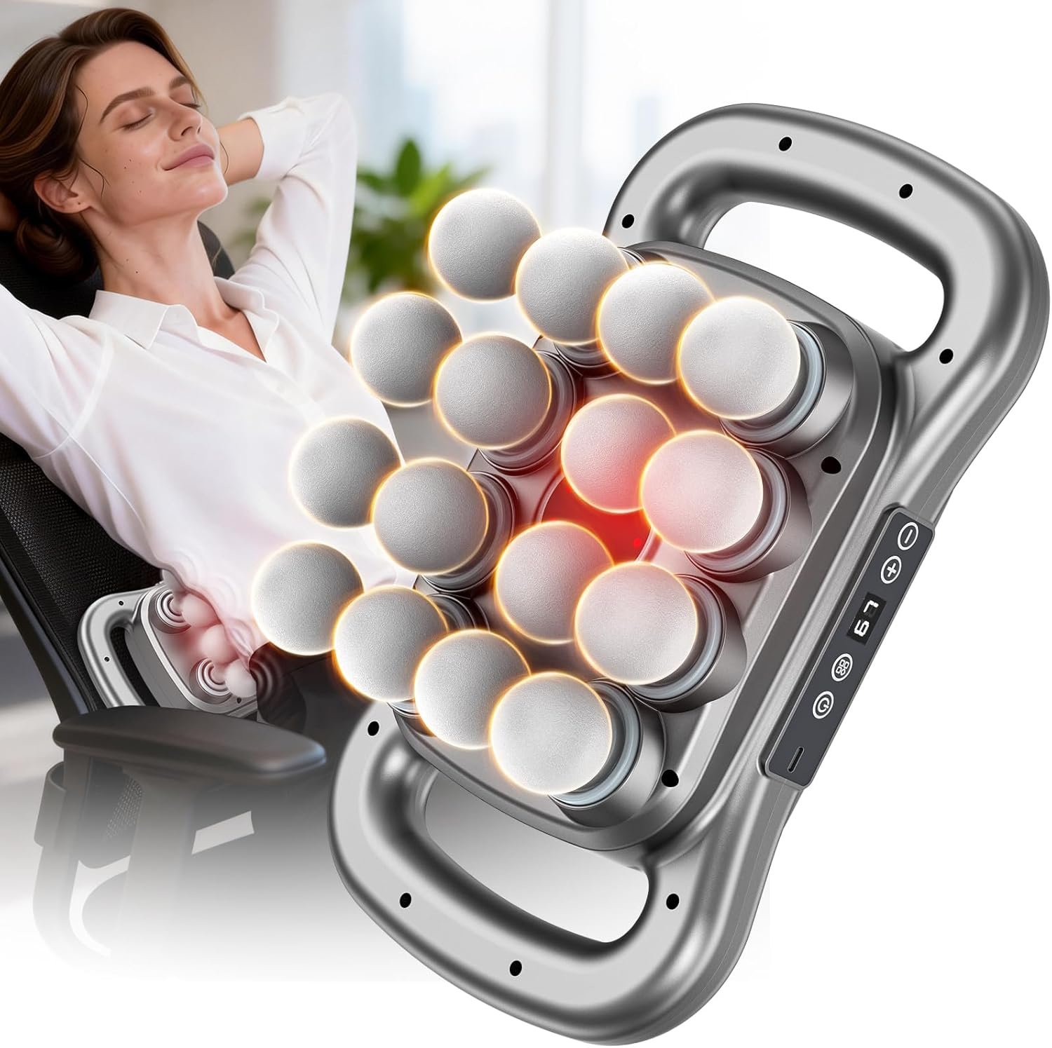 16 Head Massage Gun Set,Deep Tissue Percussion Massager with 9 Modes & 9 Levels,Electric Massage Tools for Back/Neck/Shoulder/Waist/Arm/Hand/Leg/Foot/Full Body Muscle Massager Gun Pain Relief