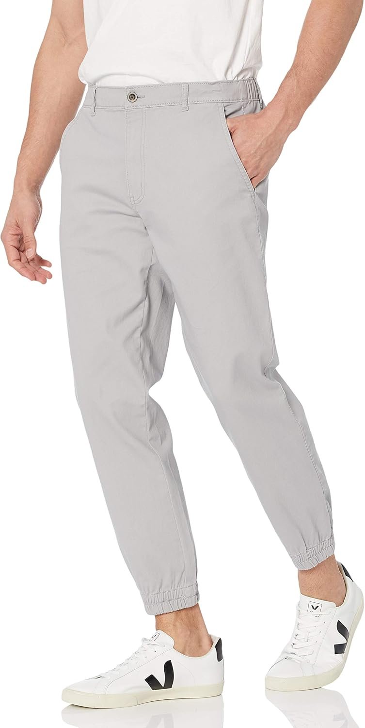 Amazon Essentials Men’s Straight-Fit Washed Cotton Chino Jogger Pant