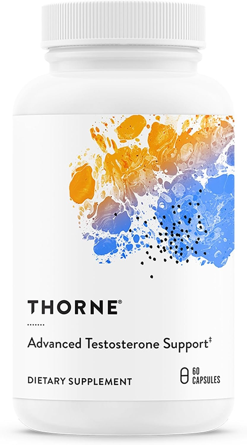 THORNE – Advanced Testosterone Support – Men’s Health Supplement – Supports Healthy Testosterone Levels & Muscle Fatigue* – with Ashwagandha, Shilajit & Zinc – Third-Party Certified – 60 Capsules
