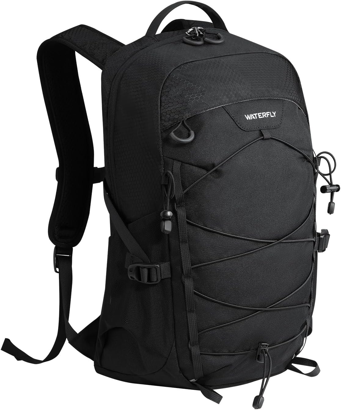 WATERFLY Small Lightweight Hiking Backpack: 20L Daypack for Women Men, Multi-Pocket, Breathable Back Panel with Chest Waist Strap, Outdoor Bag Pack for Travel Trekking Camping
