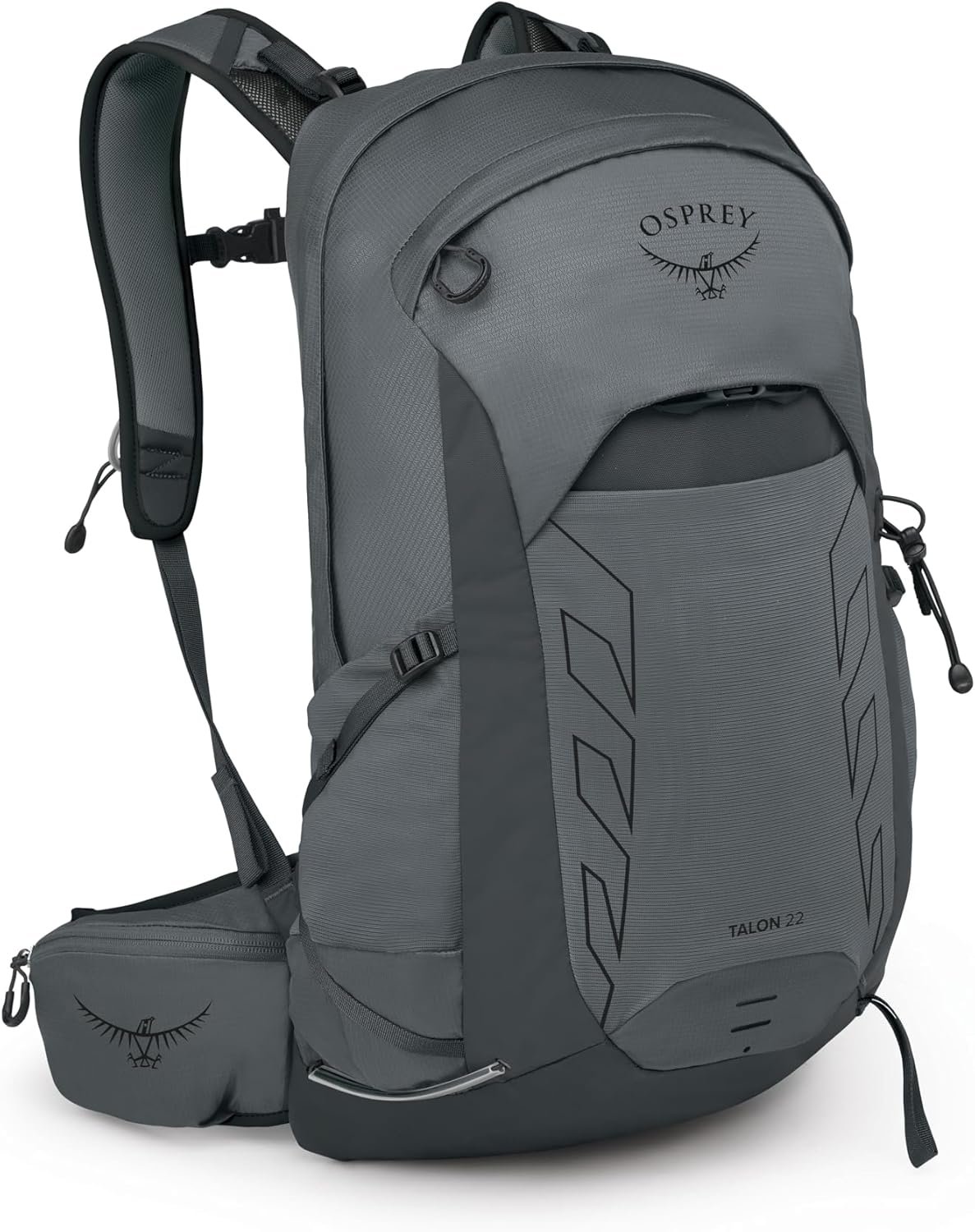 Osprey Talon 22L Men’s Lightweight Hiking Backpack – Small Daypack for Travel & Camping, Phantom Grey/Dark Charcoal