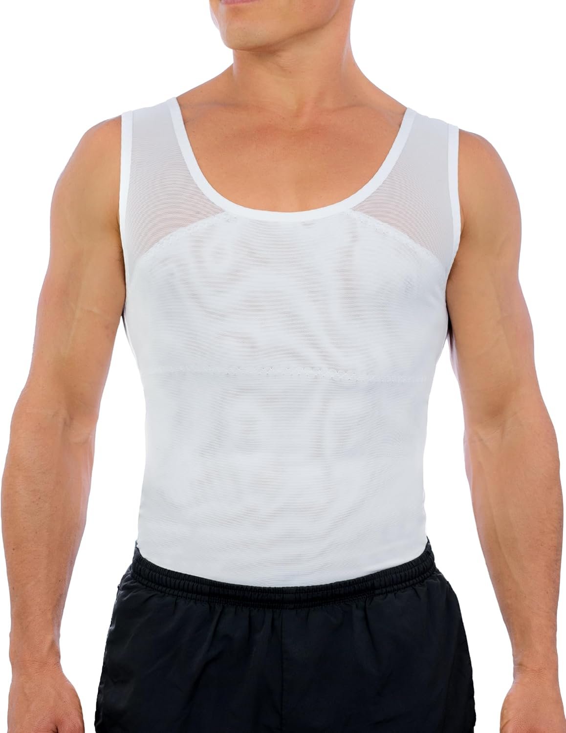 Esteem Apparel Original Men’s Chest Compression Shirt to Hide Gynecomastia Moobs Shapewear