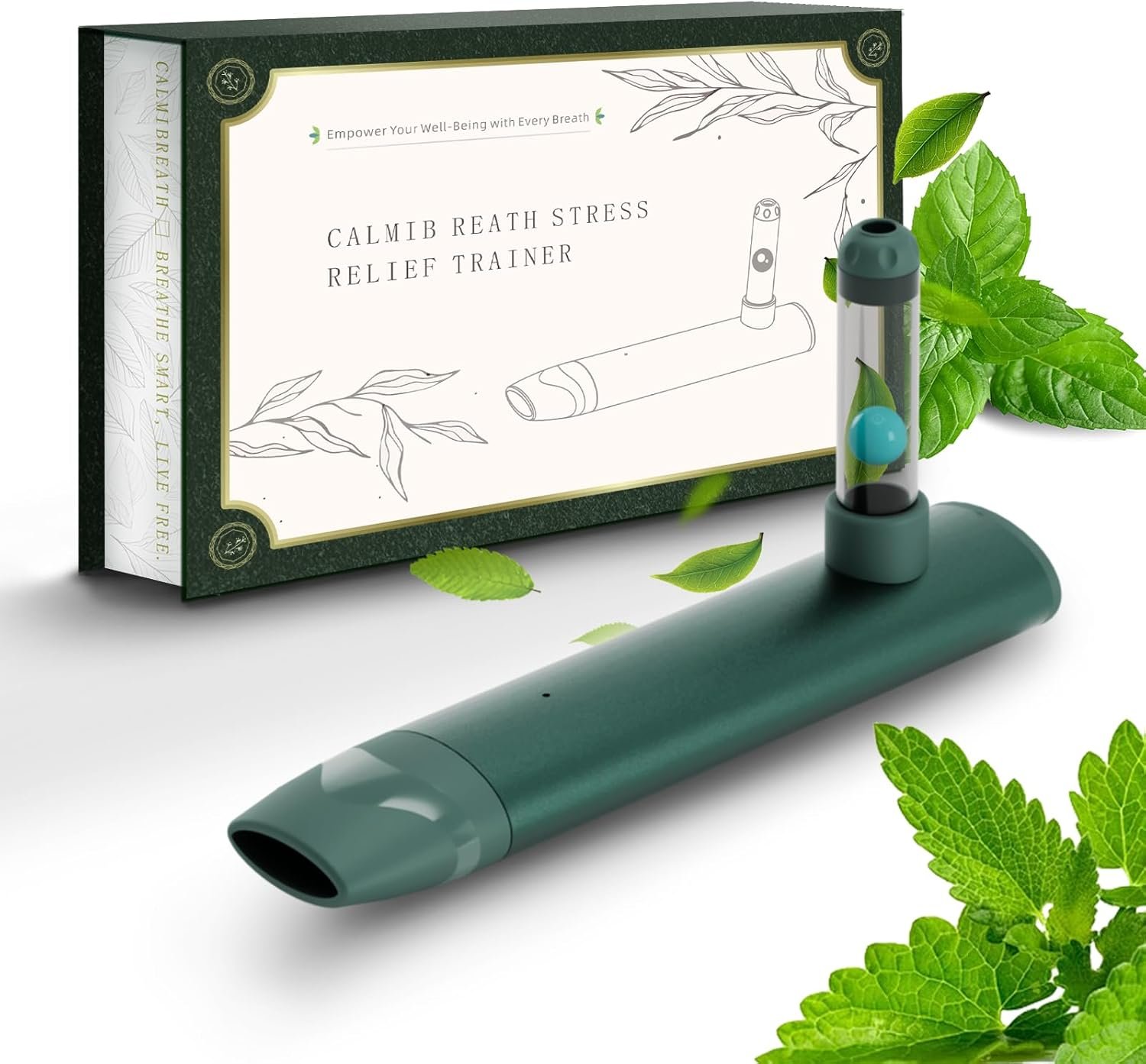Portable Breath Balancer 3 Minutes of Quick Decompression and Sleep aid,Relieves Anxiety and Improves Focus,Sports Recovery Artifact & Corporate Health Gift & Family Mindfulness Gift (Green)