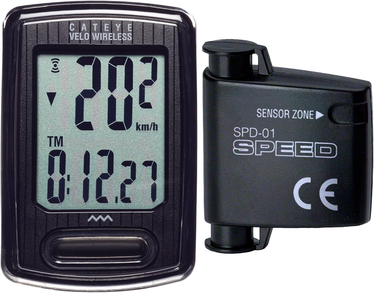 CATEYE Velo Wireless Bike Computer – Analog Speedometer & Odometer with Calorie Tracking, Auto Start/Stop, Programmable Odometer, Waterproof IPX8, Secure Zip-Tie Mount