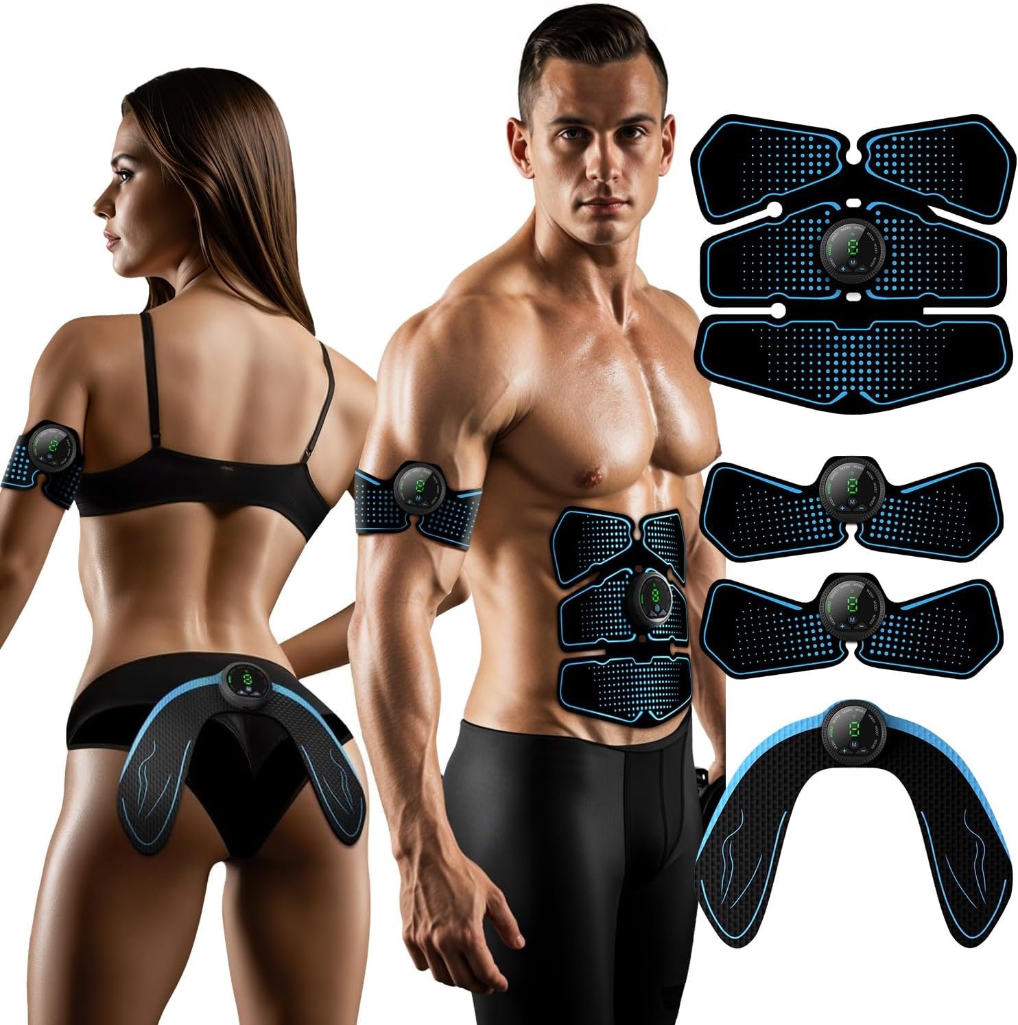 Muscle Stimulator for Arms, Abdomen, Thighs and Buttocks – Body Control System, Abs Booty Trainer
