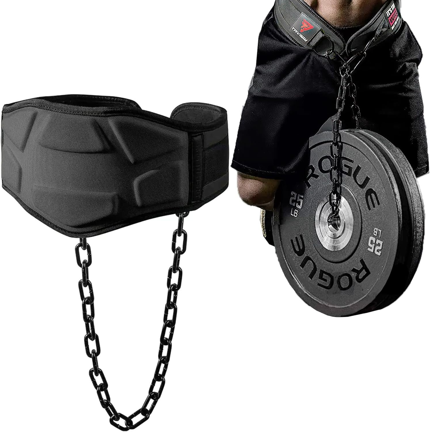 Heavy Duty Dip Belt With Chain – Weighted Pull Up Belt for Workout