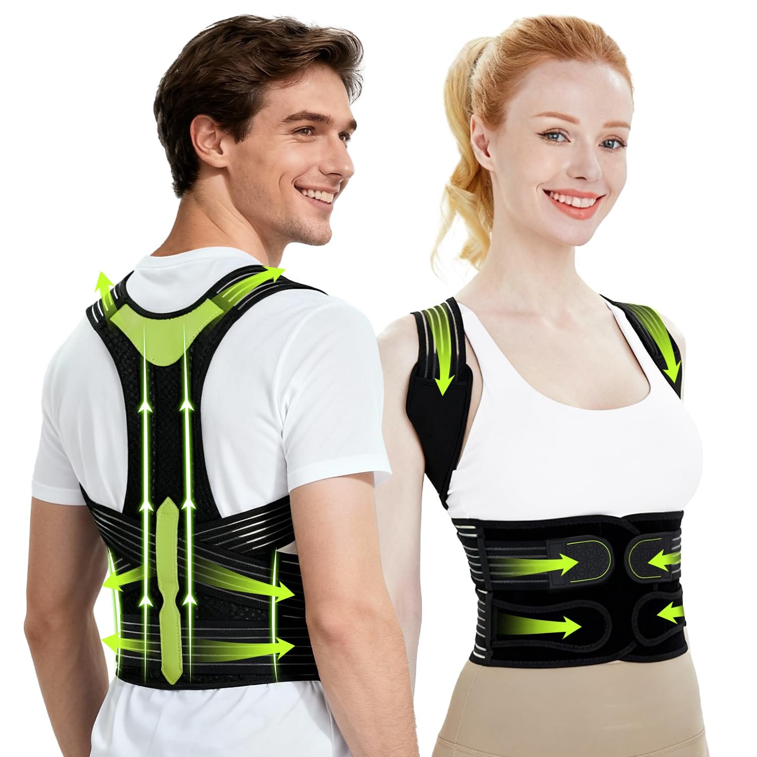 Posture Corrector for Women and Men, Adjustable Back Support Brace