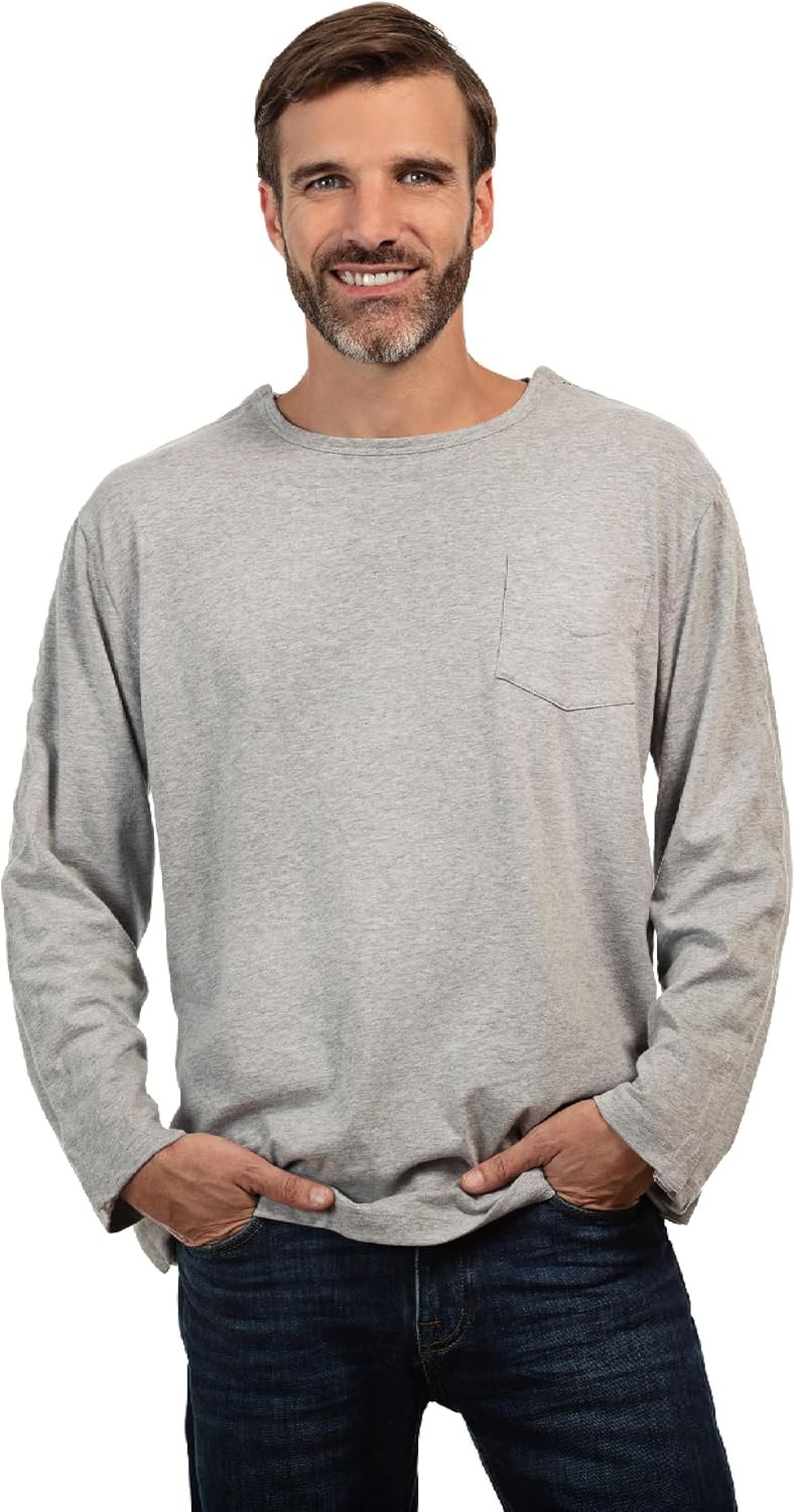 MAI We Care Post Shoulder Surgery Shirts for Men – Tear Away Recovery Apparel, Premium Chemotherapy Clothing