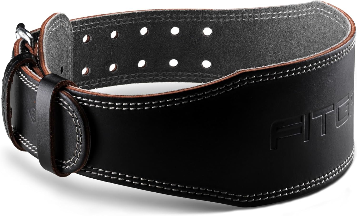 Fitgriff® Classic Weight Lifting Belt (100% Leather) for Men and Women – Gym Belt for Squats, Deadlift, Back Support