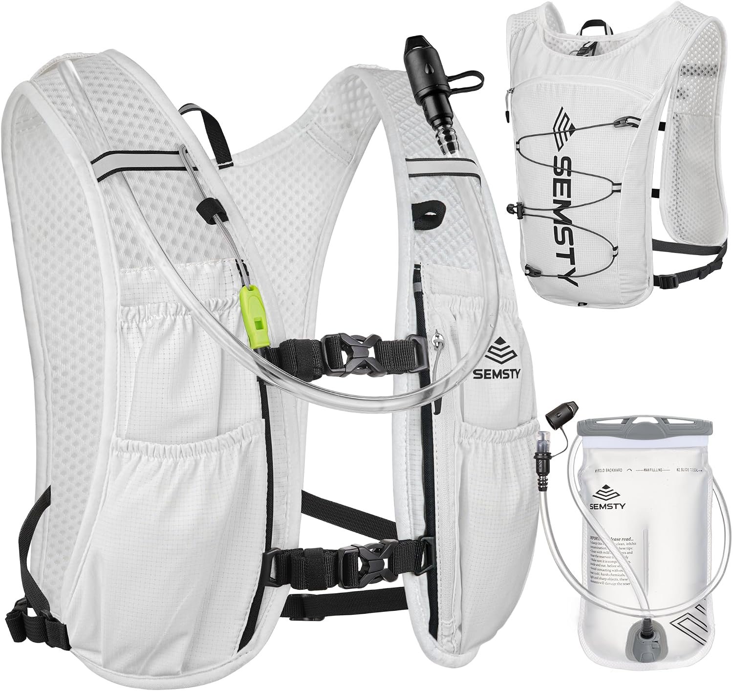 Running Hydration Vest 5L,Running Vest Pack with 1.5L Water Bladder,Lightweight Water Backpack for Hiking Running Cycling