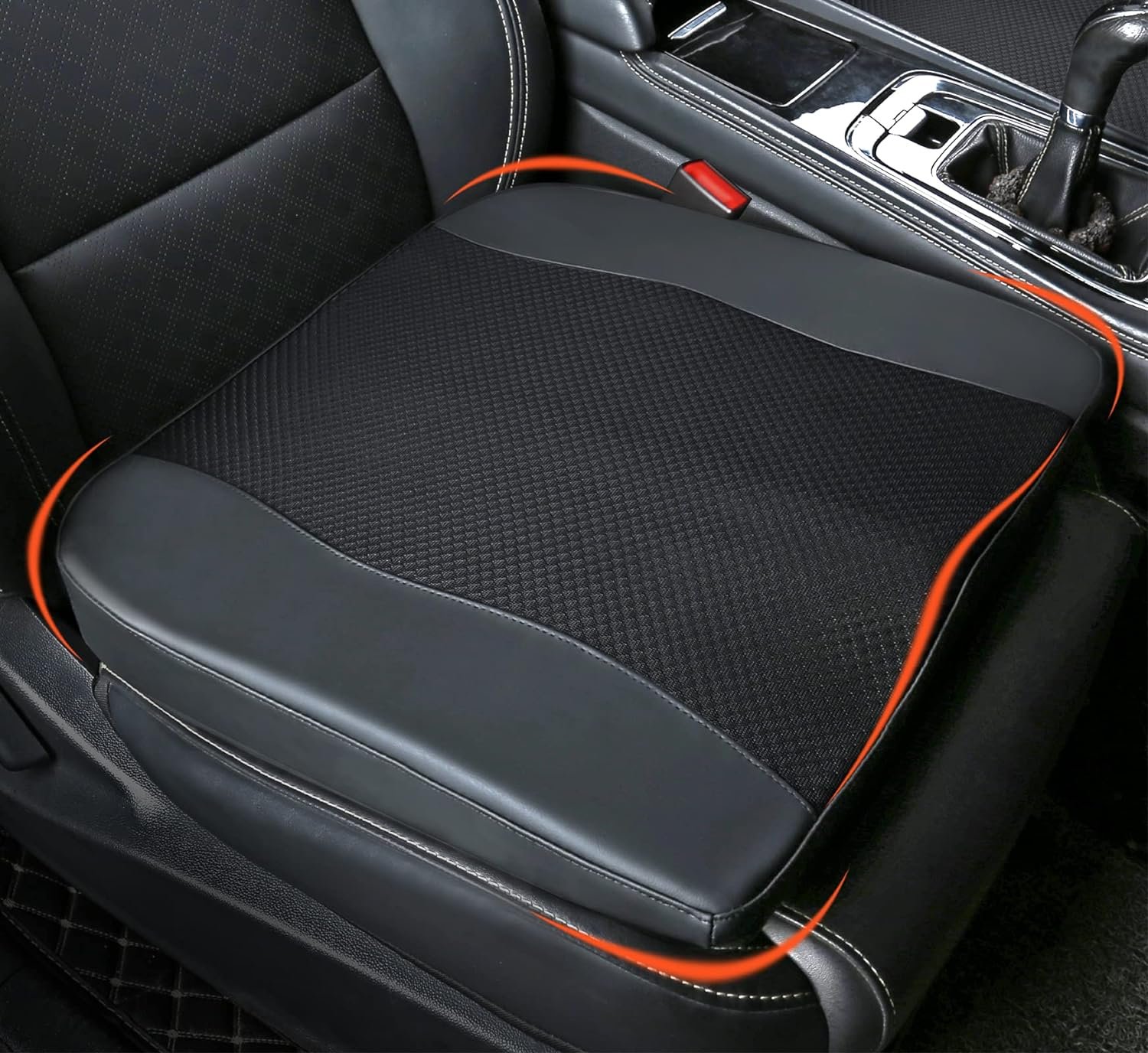 Lofty Aim Car Seat Cushion, Comfort Memory Foam Car Cushions for Driving – Sciatica & Lower Back Pain Relief, Driver Seat Pillow for Auto, Office Chair, Wheelchair – Black