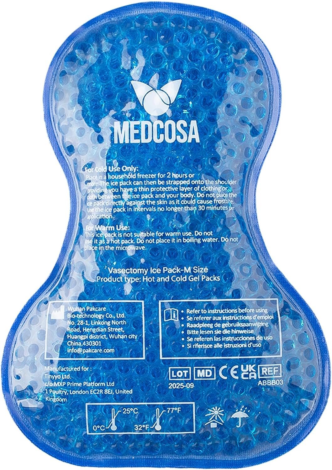 Medcosa Vasectomy Ice Packs – Vasectomy Gifts for Men – Groin Ice Pack – Reusable and Comfortable Velvet Material – Moulds to Body – Remains Cold for 25 Mins