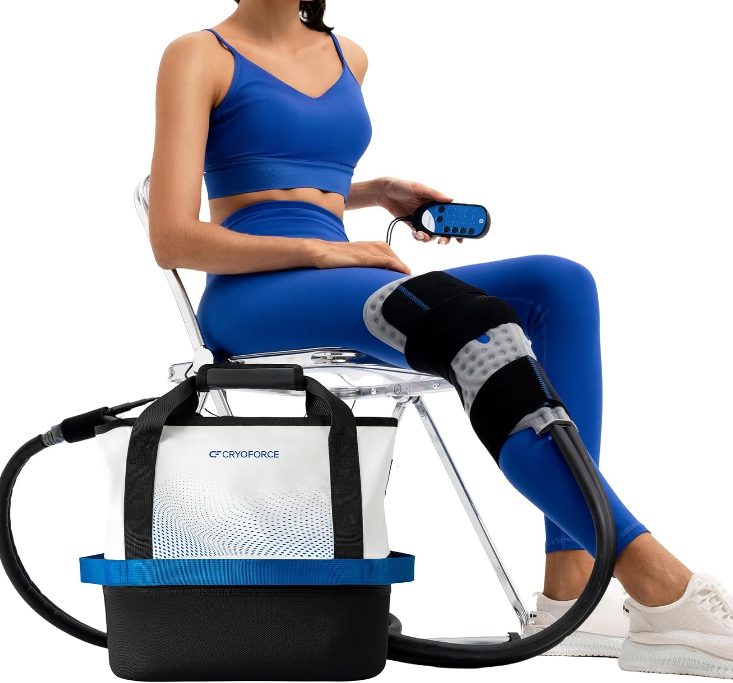 CF-2 Flex Cold Therapy Machine – Compact Overnight Cold Therapy System for Knee, Shoulder & Post Surgery Recovery, 8–10 Hour Cooling, Quiet Ice Circulation Therapy Device