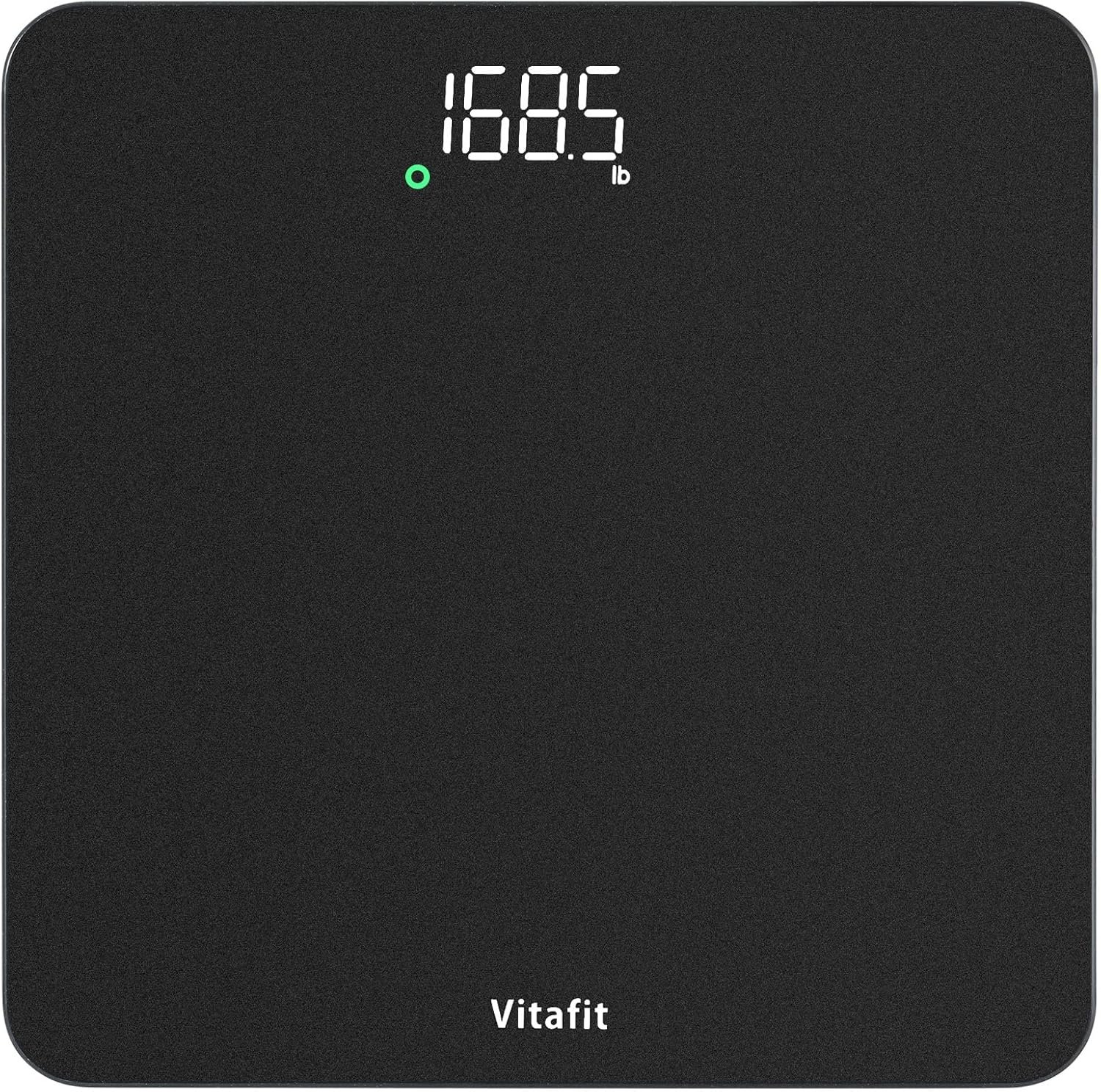 Vitafit Scale for Body Weight, Accuracy 0.1lb by Our Professional Scale Factory Since 2001, Digital Bathroom Weight Scale LED and Step On, 3xAAA Battery Included, 400lb/182kg, Spray Silver Black