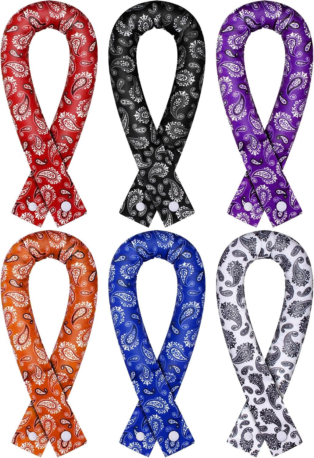 Cooling Neck Wraps with Button Ice Wrap Scarf Cooling Bandana for Hot Weather Summer Men Women