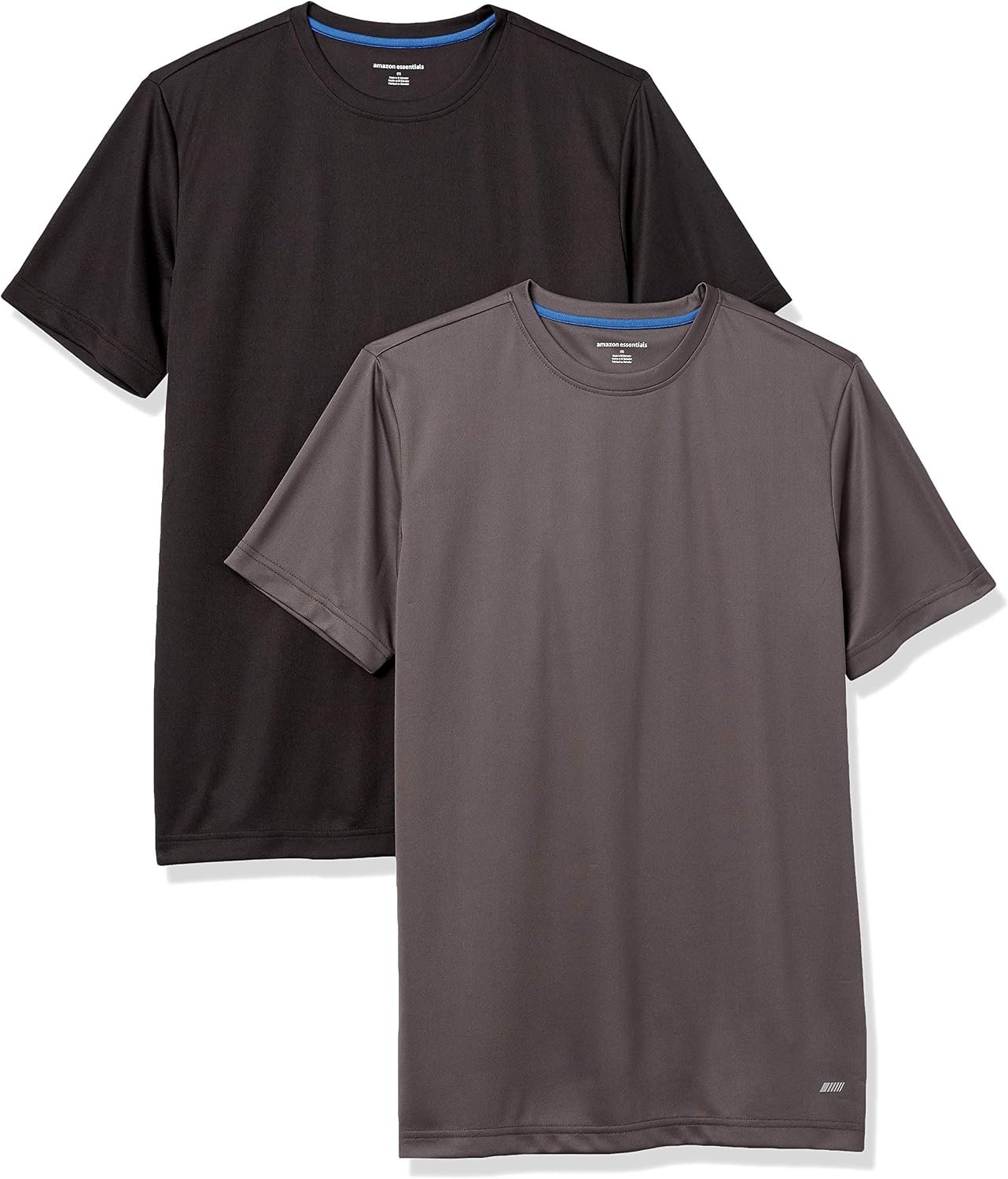 Amazon Essentials Men’s Moisture Wicking Breathable Active Performance Tech Gym T-Shirts, Pack of 2