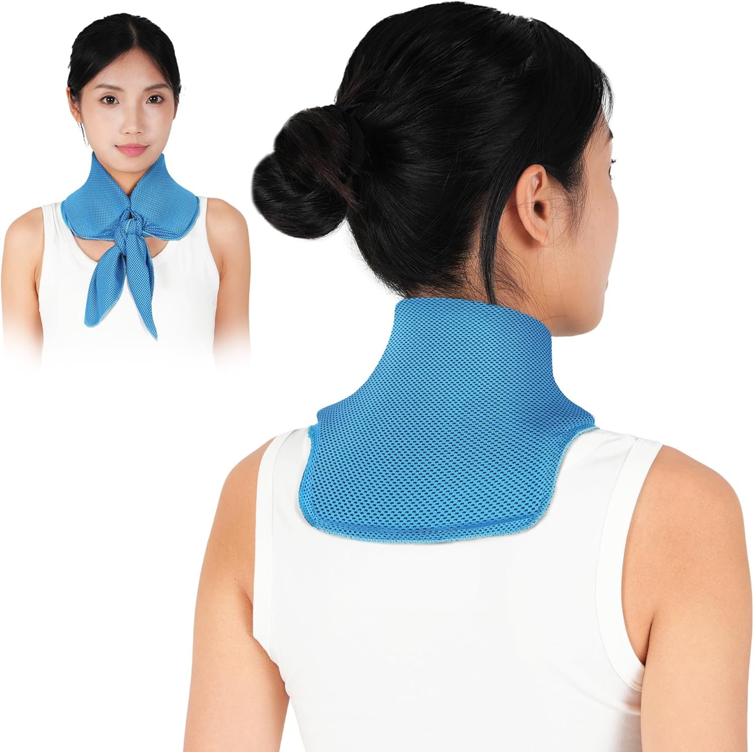 Widened Cooling Neck Wraps Long Lasting Neck Ice Pack Wrap | Upgraded Gel Ice Pack for Neck, 4X Longer Effect, Relief of Pain & Swelling, Neck Coolers for Hot Weather
