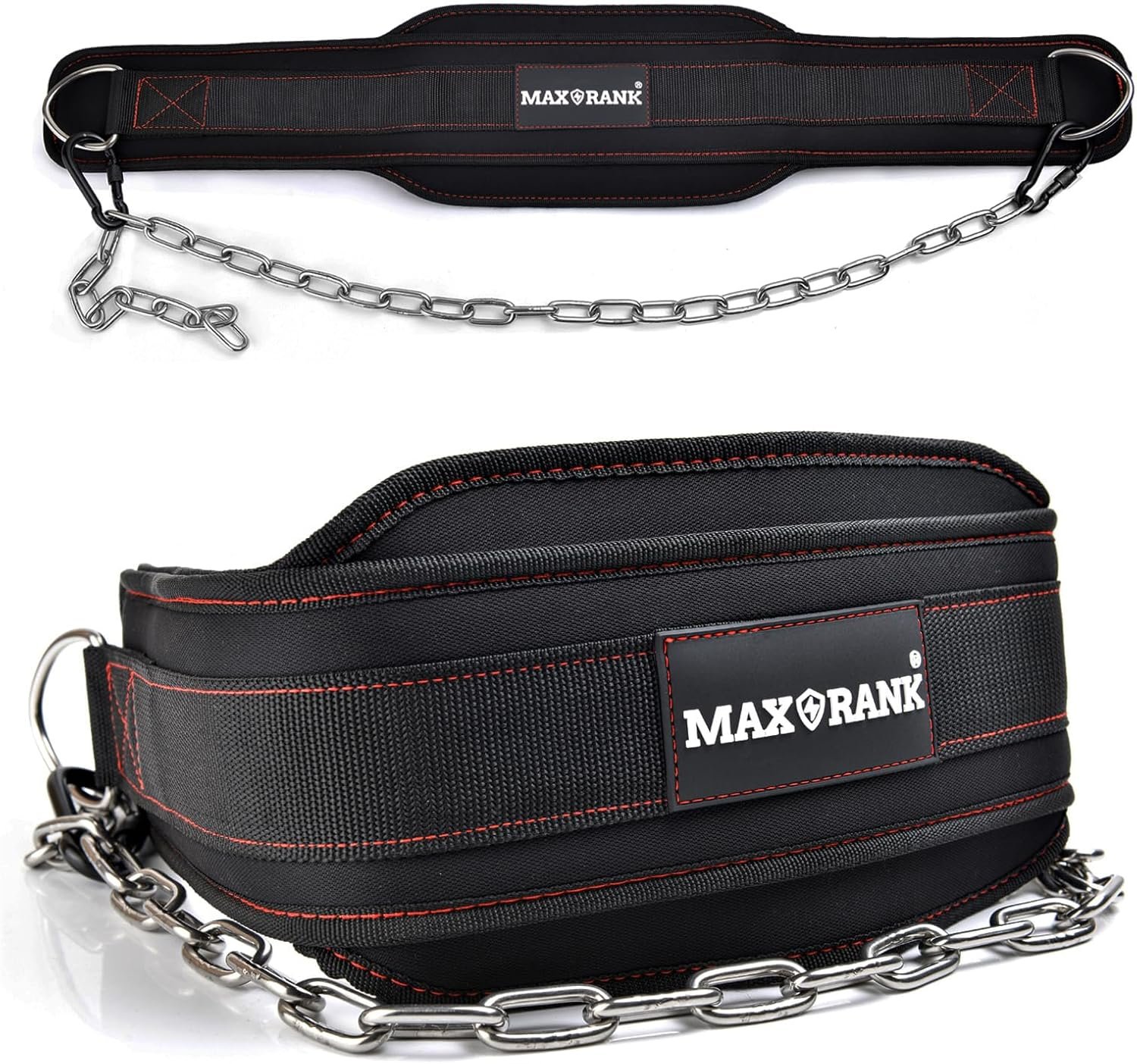 Dip belt With 37-40″ Chain, 550lbs – 650lbs Weight Capacity, Weightlifting Belt for Dips and Pullups