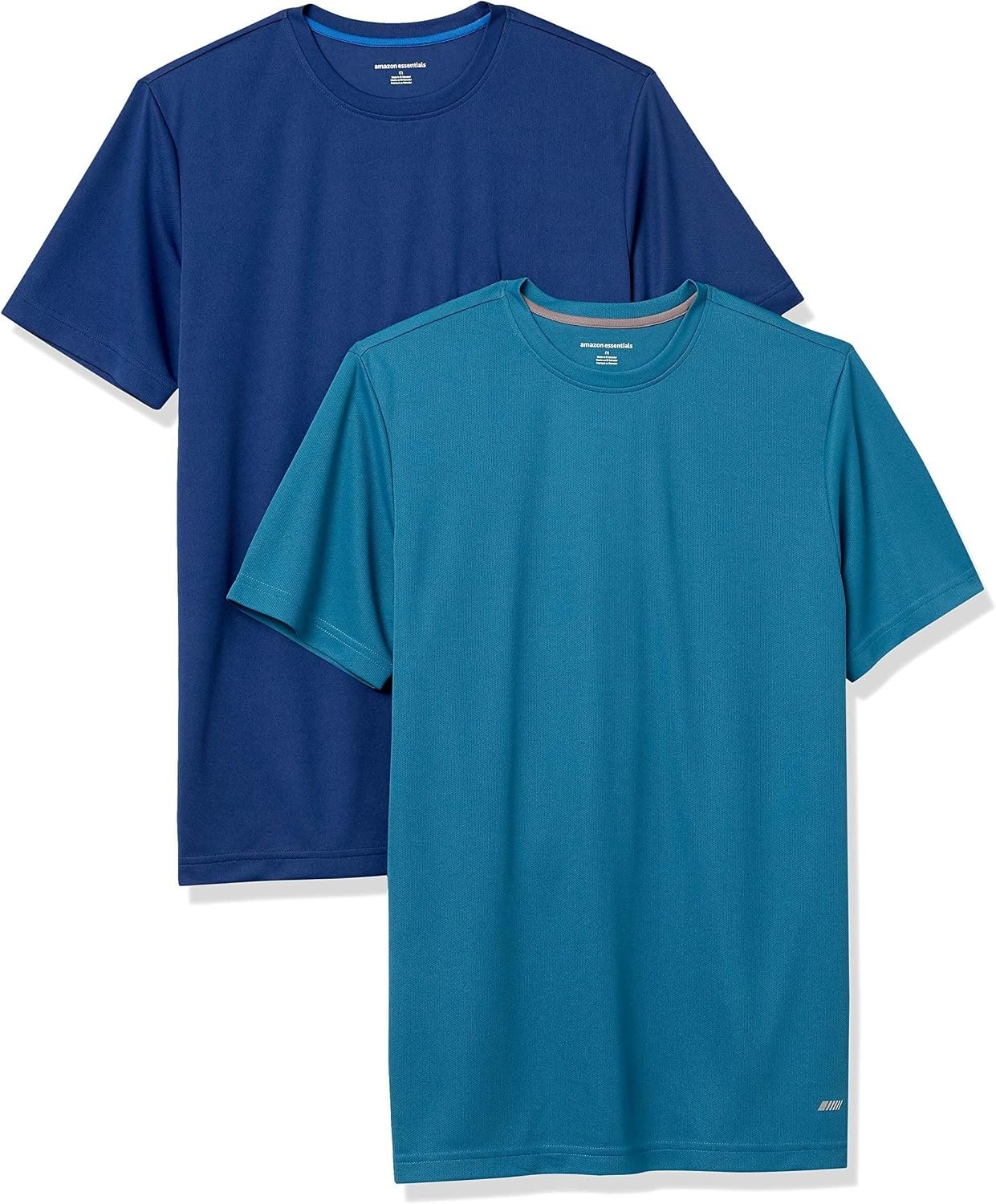 Amazon Essentials Men’s Moisture Wicking Breathable Active Performance Tech Gym T-Shirts, Pack of 2