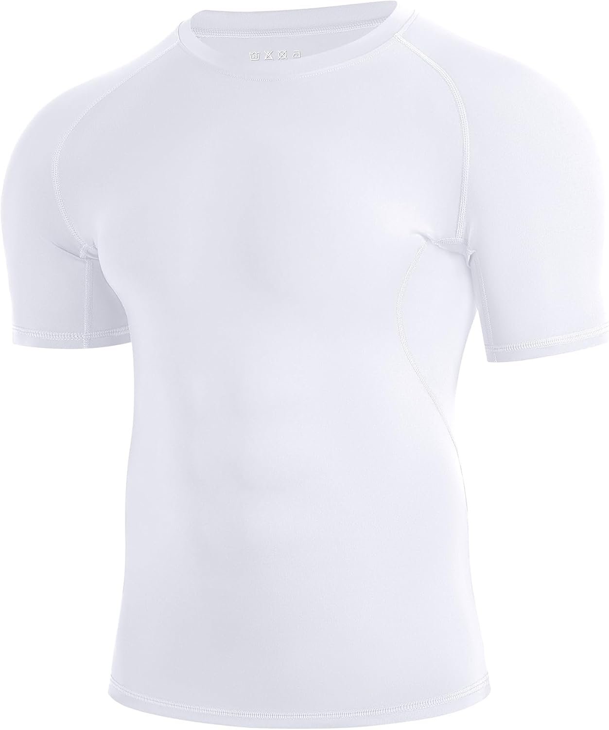 Men’s Compression Shirt Short Sleeve Athletic Football Undershirts Quick Dry Base Layer T-Shirt Workout Gym Running