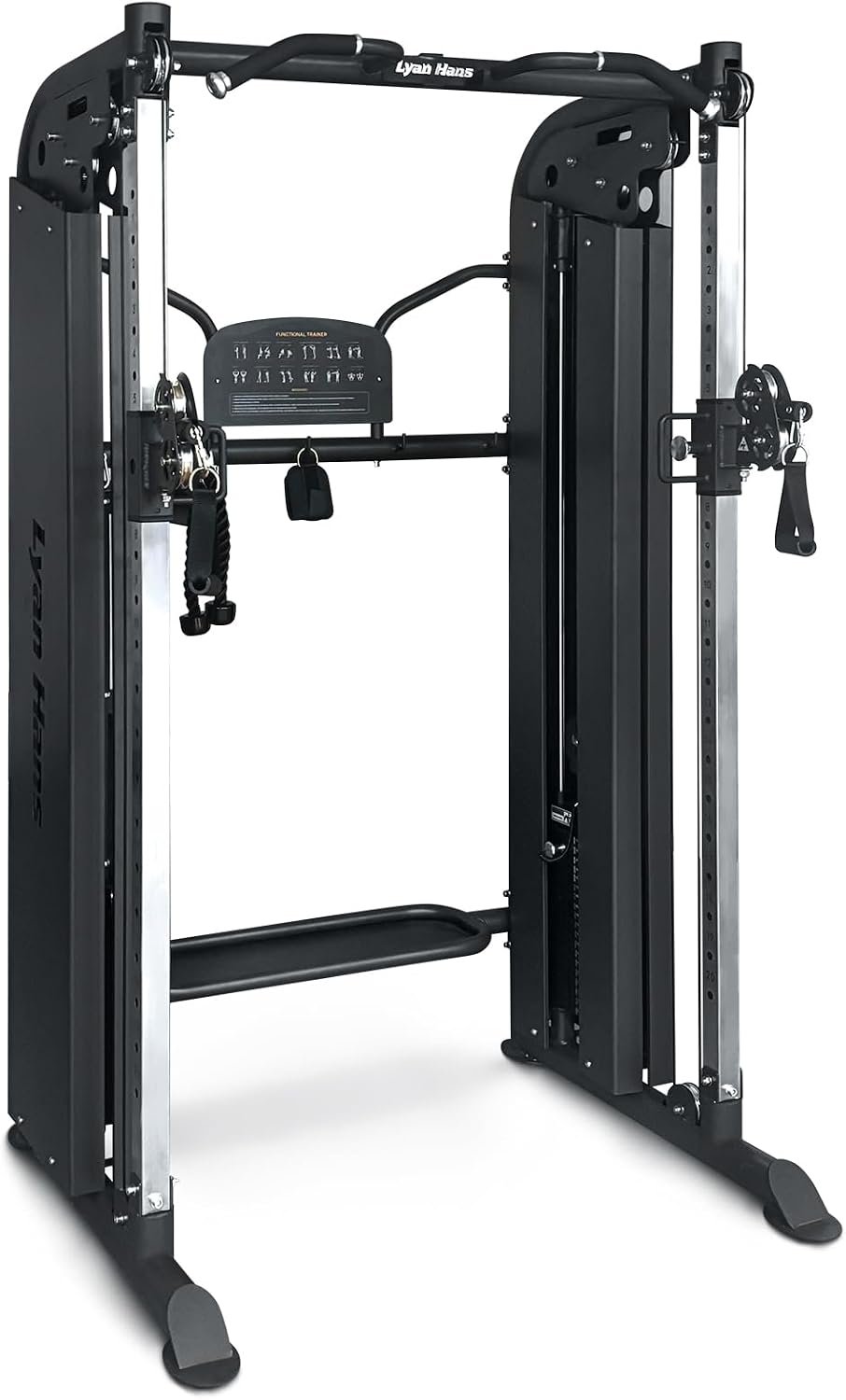 Commercial Functional Trainer Cable Machine, Multifunctional Cable Crossover Exercise Machine, All in One Home Gym System, Workout Weight Machine for Strength Training, Compact Fitness Equipment Set