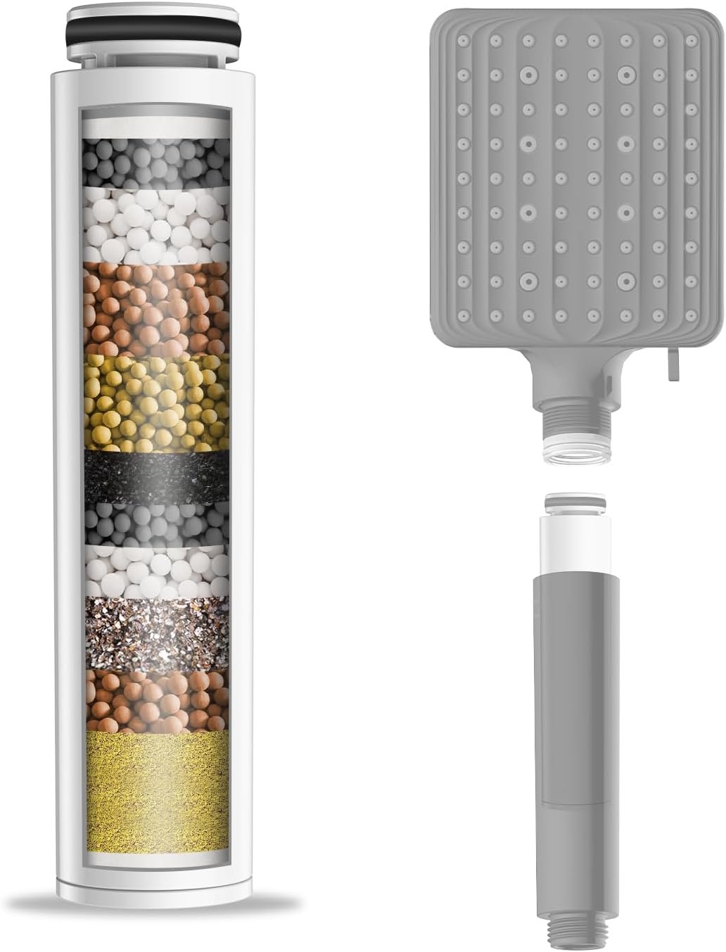 MakeFit Shower Head Filter Replacement Cartridge for MakeFit Filtered Shower Head with Handheld-S6526/S7727 (1-PACK)