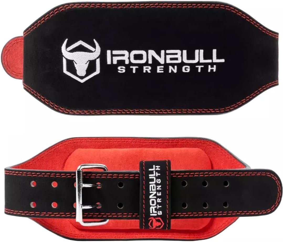 Weight Lifting Belt – 6-inch Padded Leather Weight Belt – Heavy Duty And Comfortable Back Support For Heavy Weightlifting and Fitness