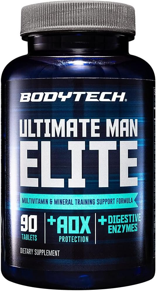 BodyTech Ultimate Man Elite Multivitamin – Training Support Formula with Vitamins & Minerals (90 Tablets, 45 Servings)