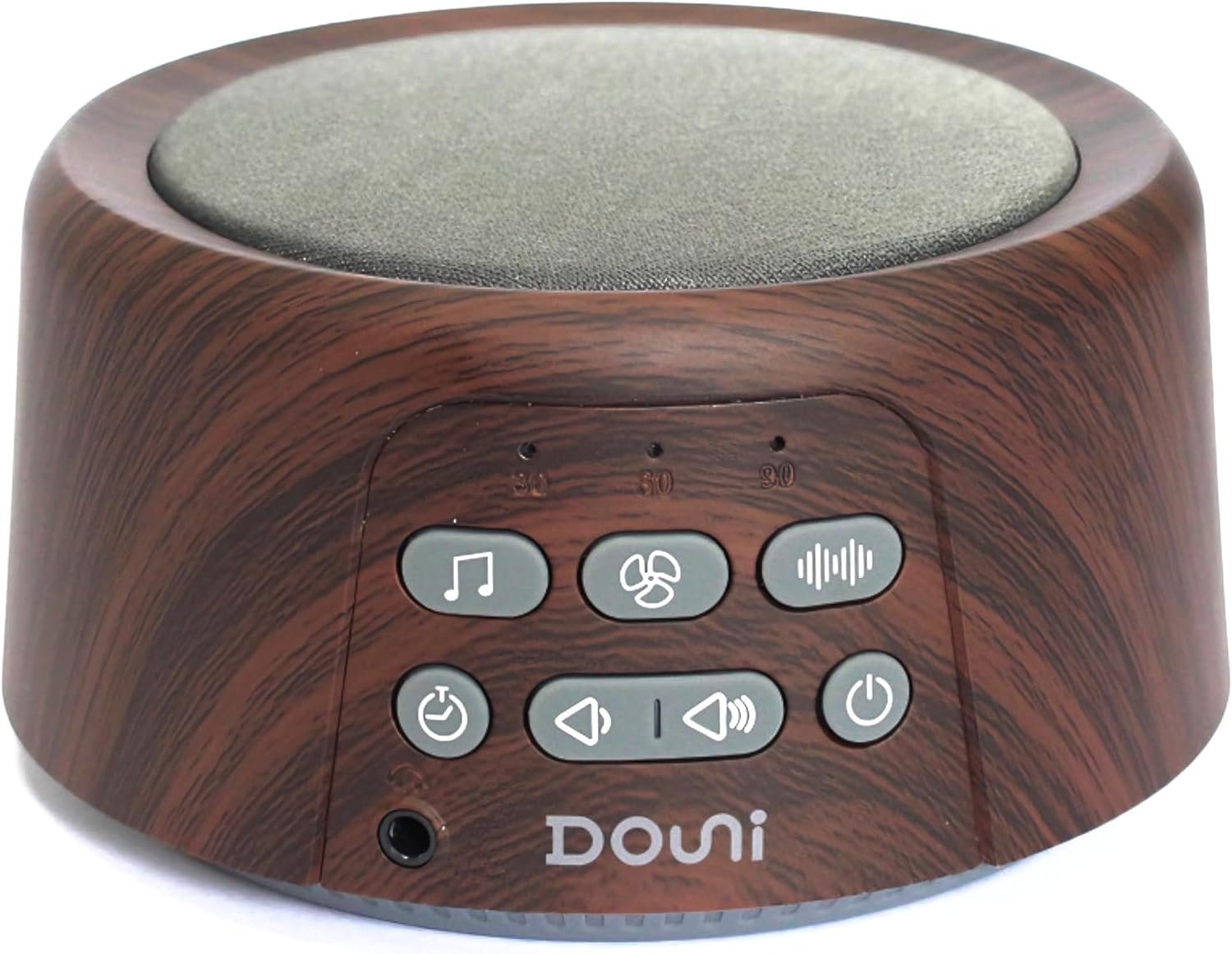 White Noise Machine – Sleep Sound Machine with Soothing Sounds Timer & Memory Function for Sleeping & Relaxation, Sleep Therapy for Kid, Adult, Nursery, Home, Office, Travel. Brown Wood Grain