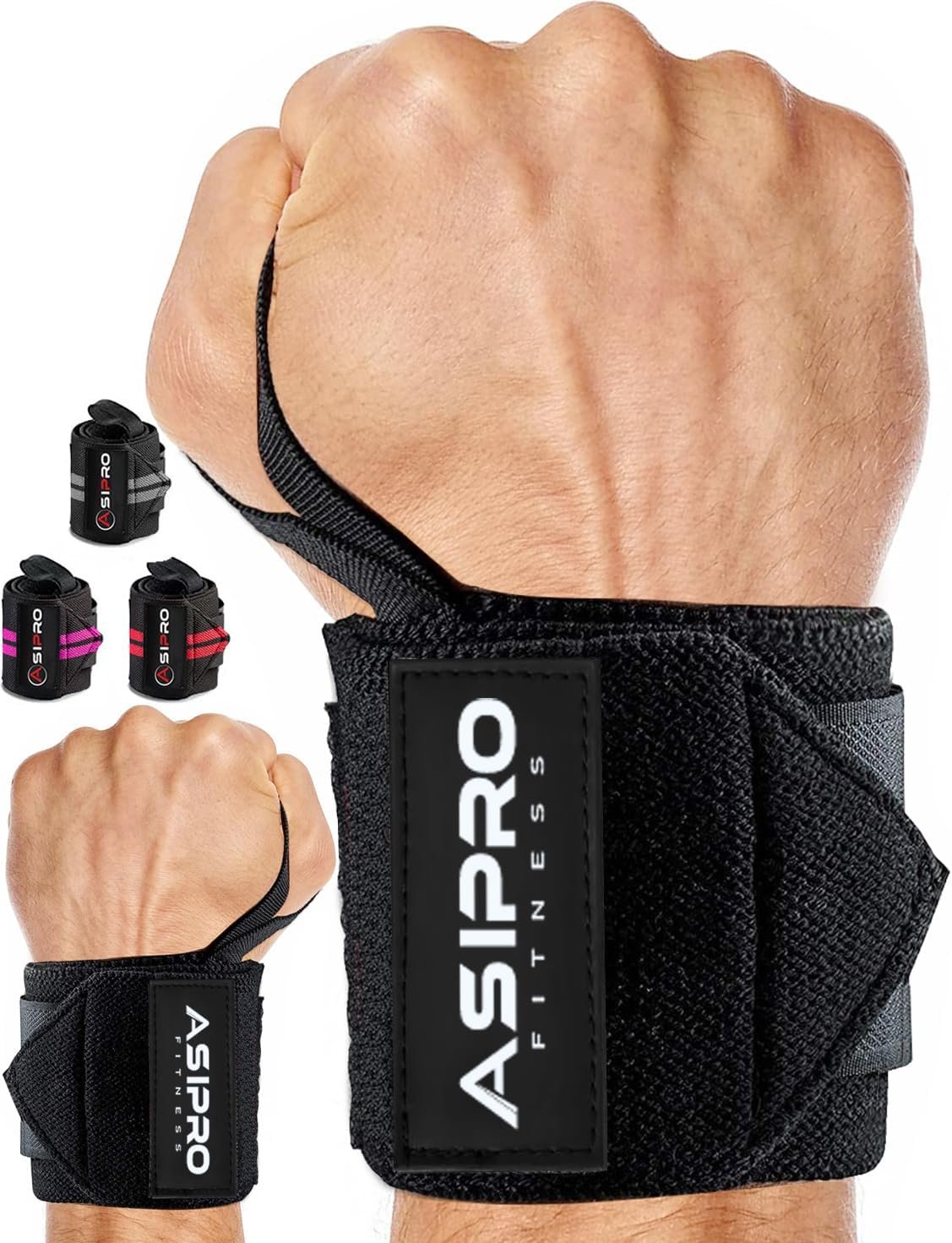 Wrist Wraps for Weightlifting 18″ Wrist Straps for Weightlifting Weight Lifting Wrist Wraps for Men & Women, Muñequeras para Gym Wrist Support for Working Out, Gym Wrist Wraps for Powerlifting