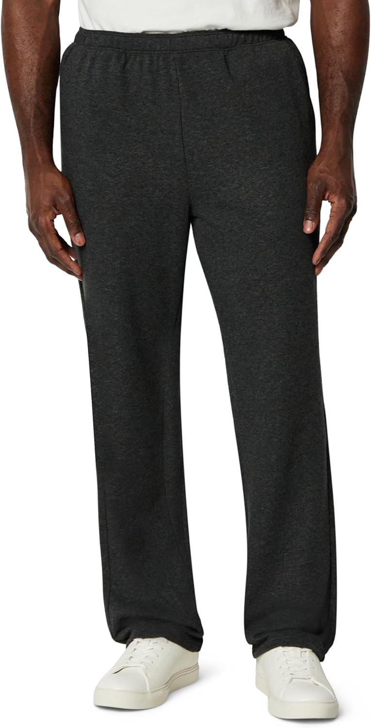 Amazon Essentials Men’s Regular Fit French Terry Open Bottom Sweatpants