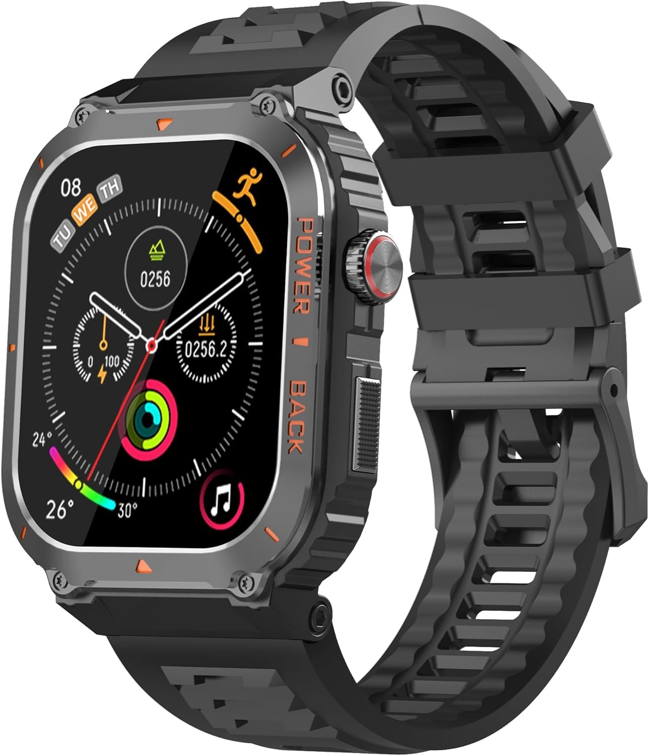 Military GPS Smart Watch for Men Pressure/Altitude/Compass,Fitness Smart Watch for Android Phones and iPhone,Outdoor Waterproof Fitness Tracker with Blood Oxygen/Heart Rate/Sleep/100+ Sport Modes